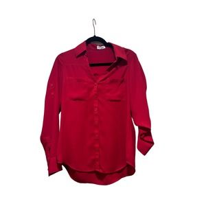 Express Portofino Blouse Size S Red